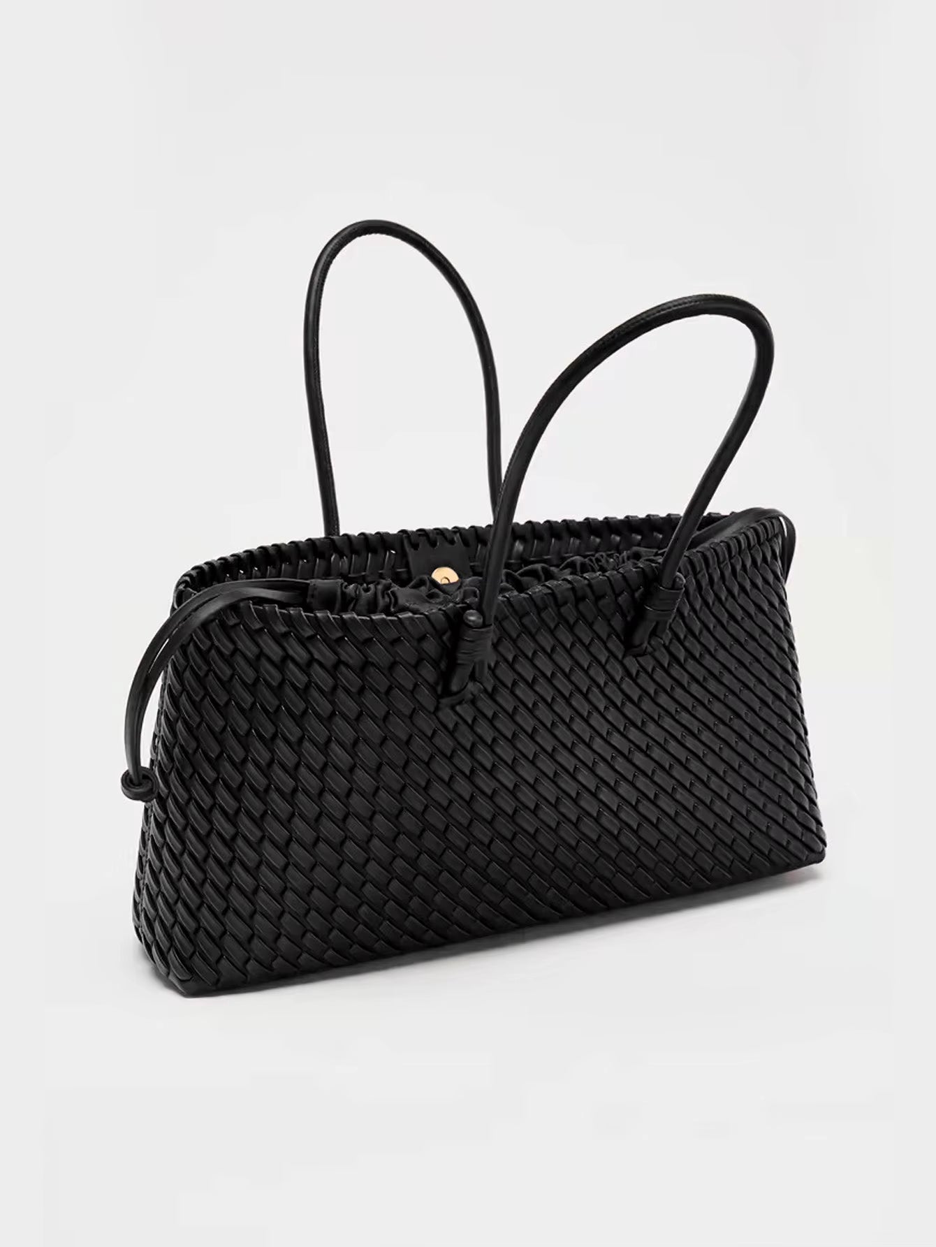 Venezia Weave Tote - Black