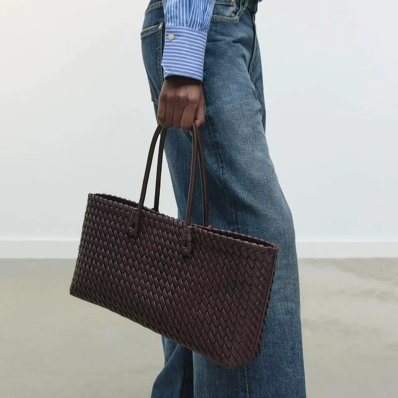 Venezia Weave Tote - Espresso
